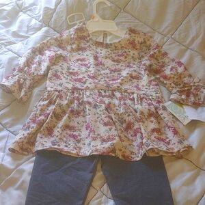 Bonnie jean tunic pants girls set size 6X NWT.